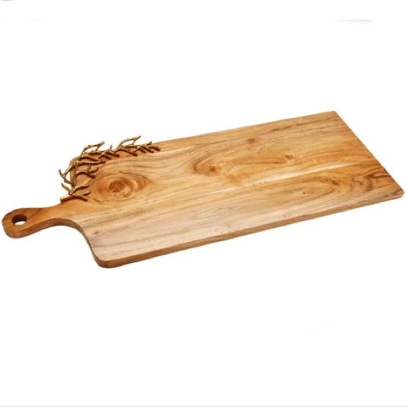 WOODEN HANDMADE CHARCUTERIE CUTTING CHOPPING BOARDS GOLD CORAL KITCHEN DECOR - Picture 7 of 9